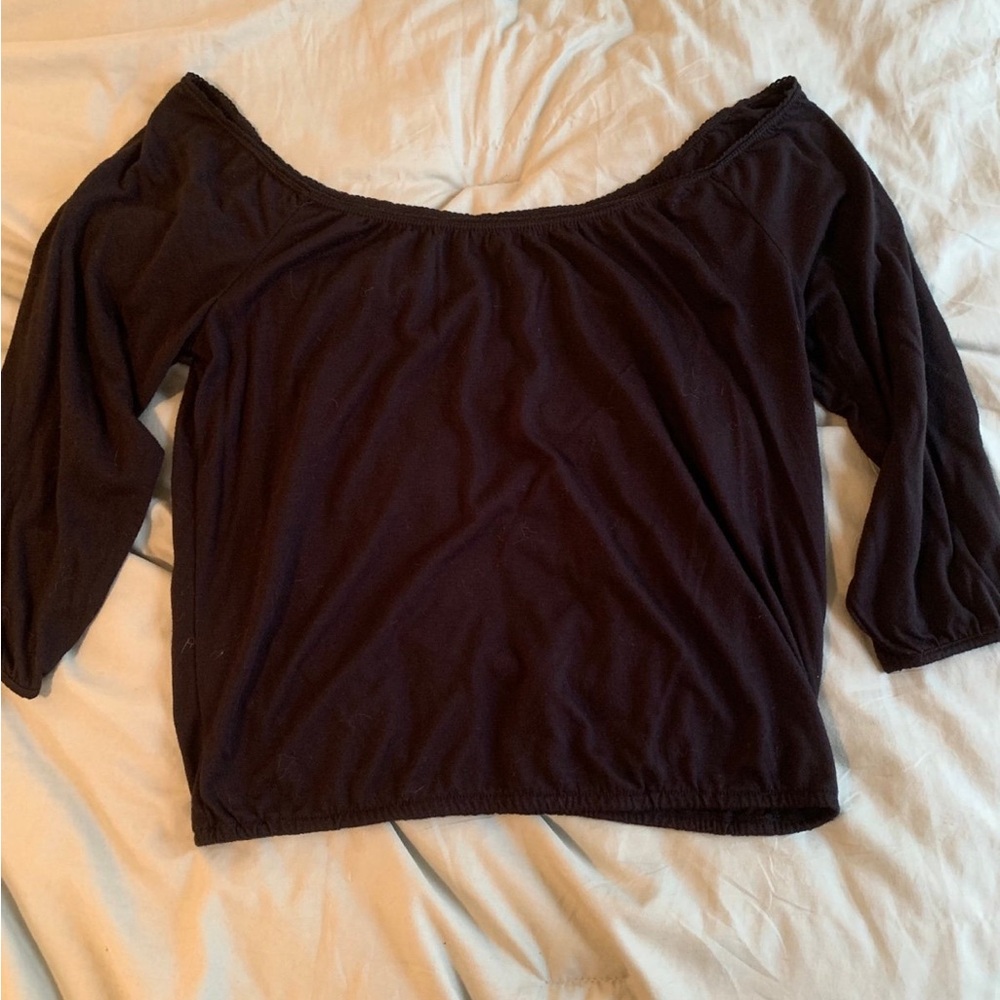 American eagle black off the shoulder top